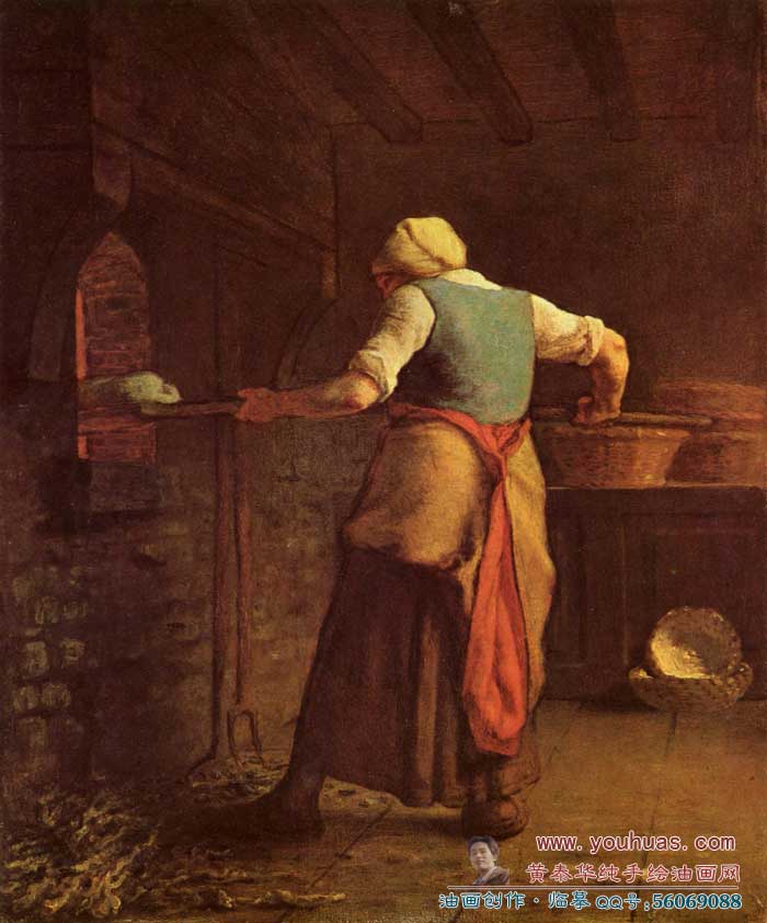 Millet, Jean-FrancoisͻƷ:ŮӿWoman baking bread